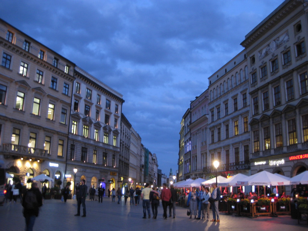 Krakow at night