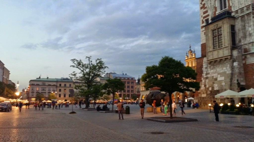 Poland main square night