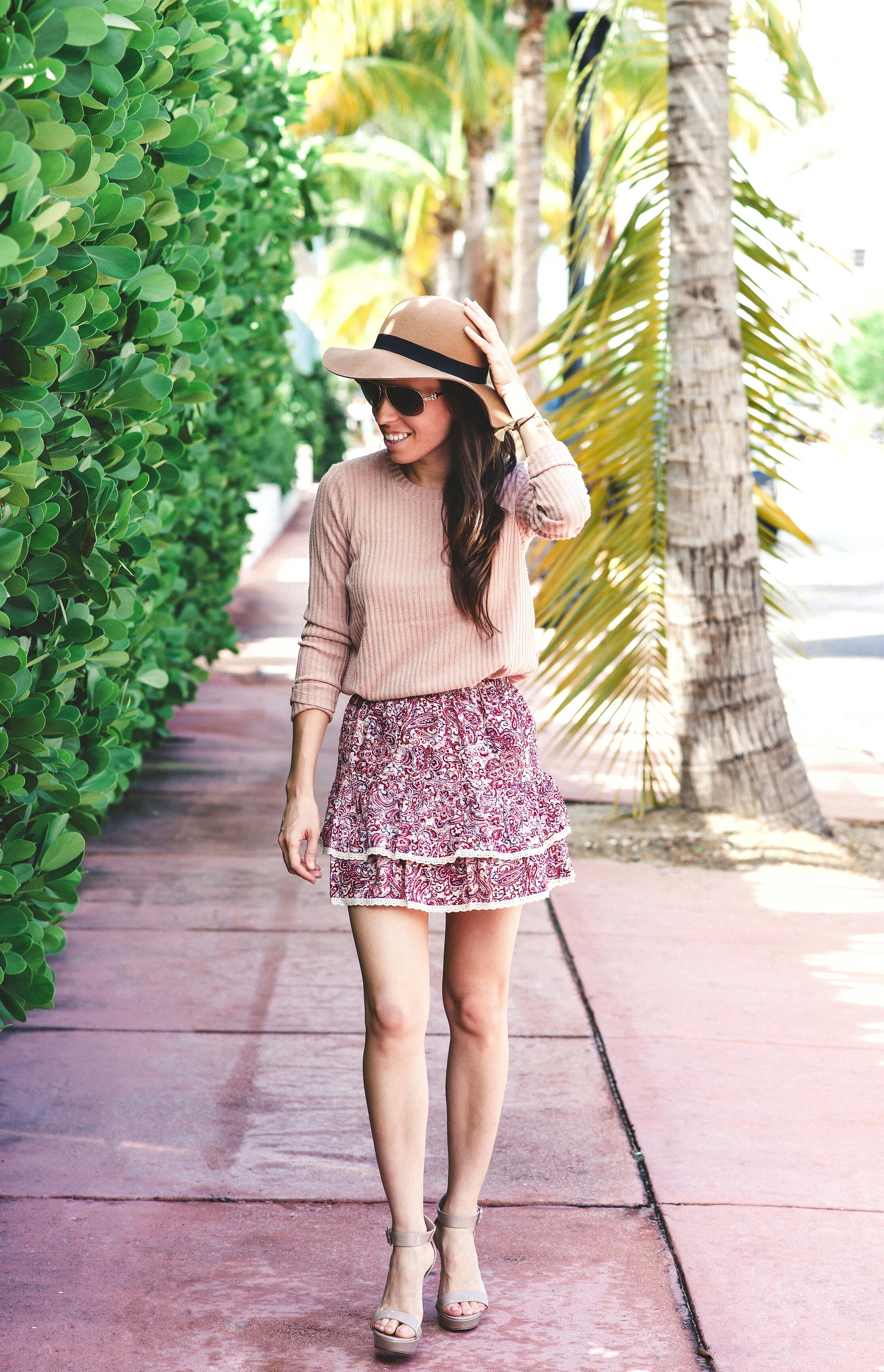 floral-mini-skirt