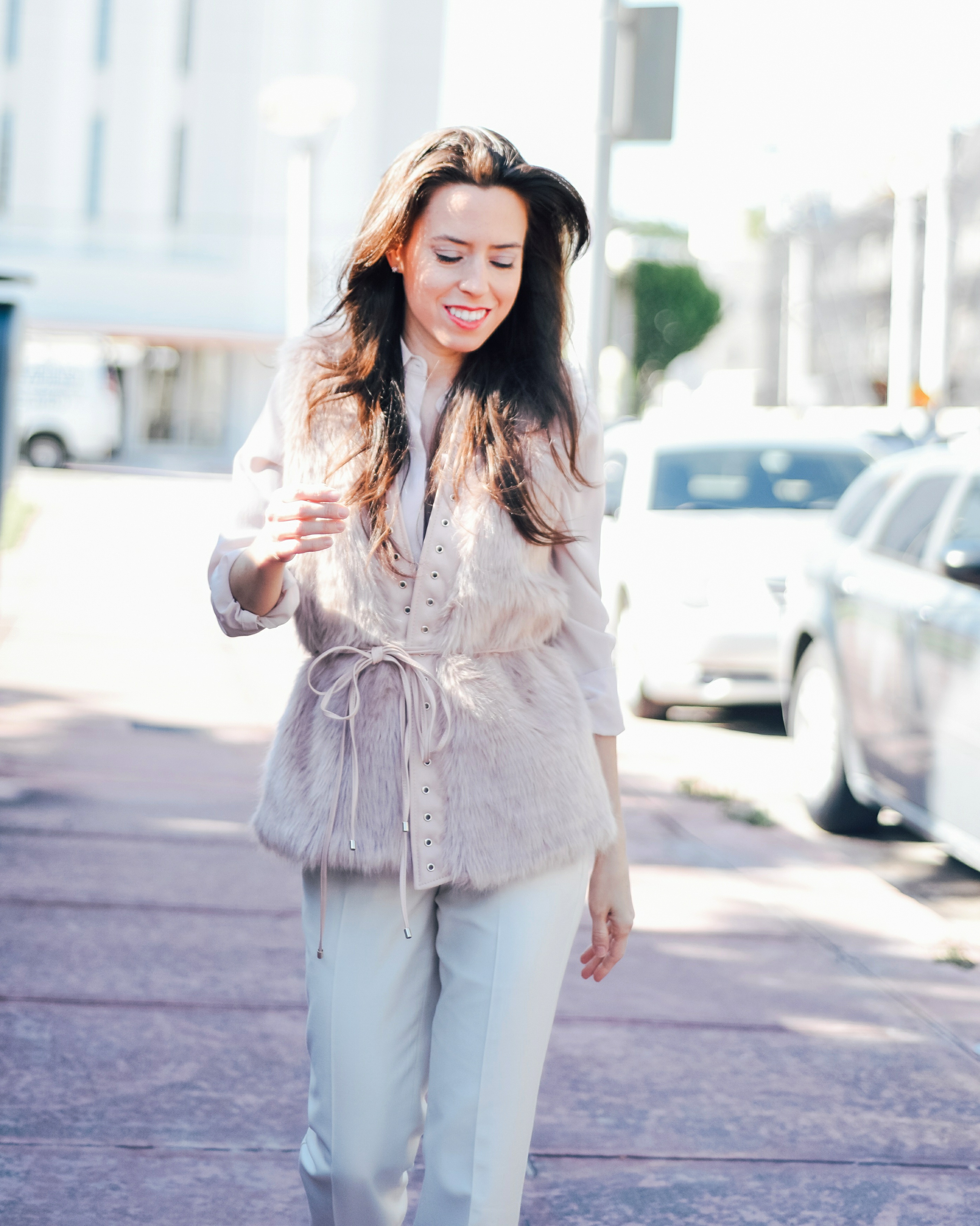 faux fur vest