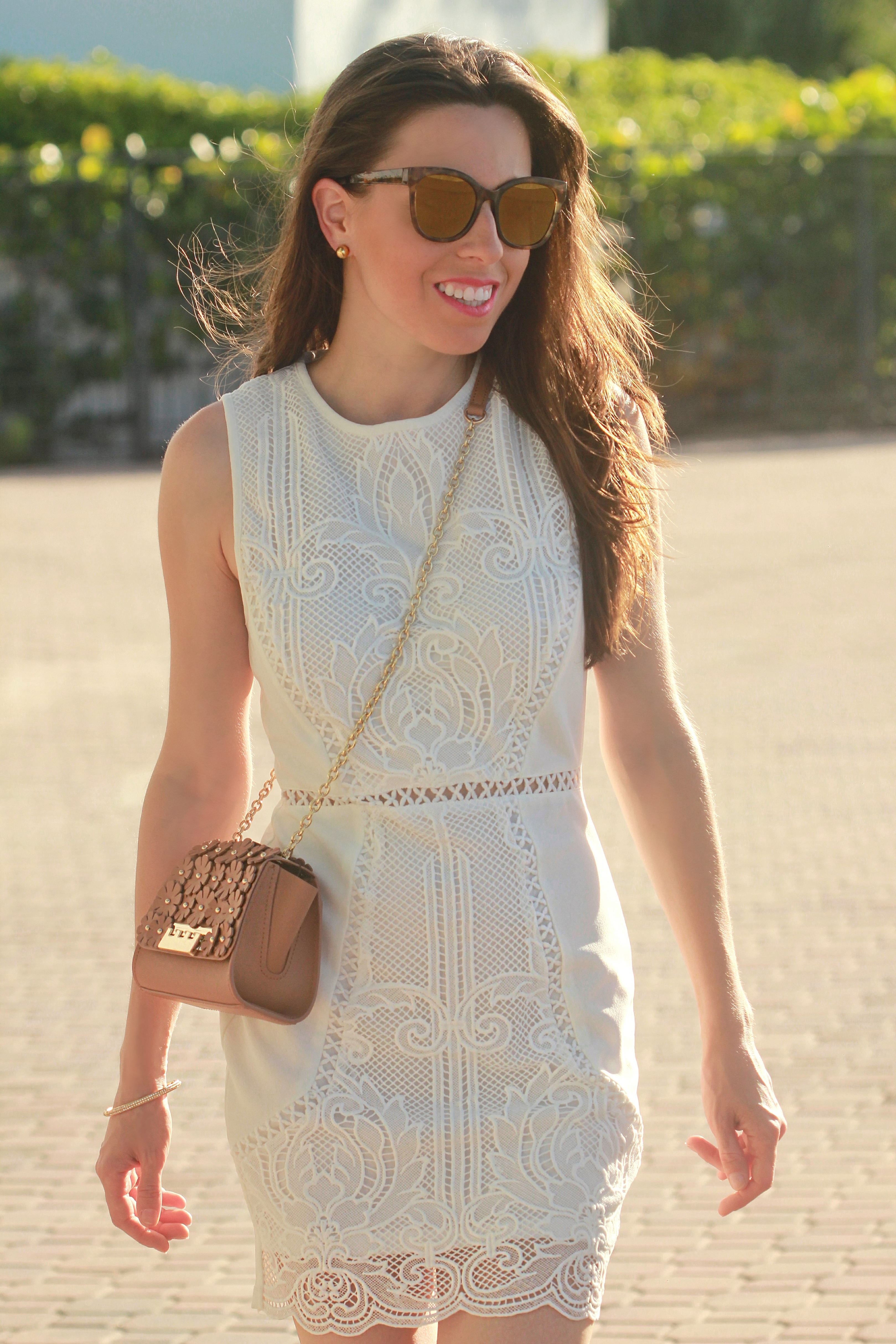 white lace dress