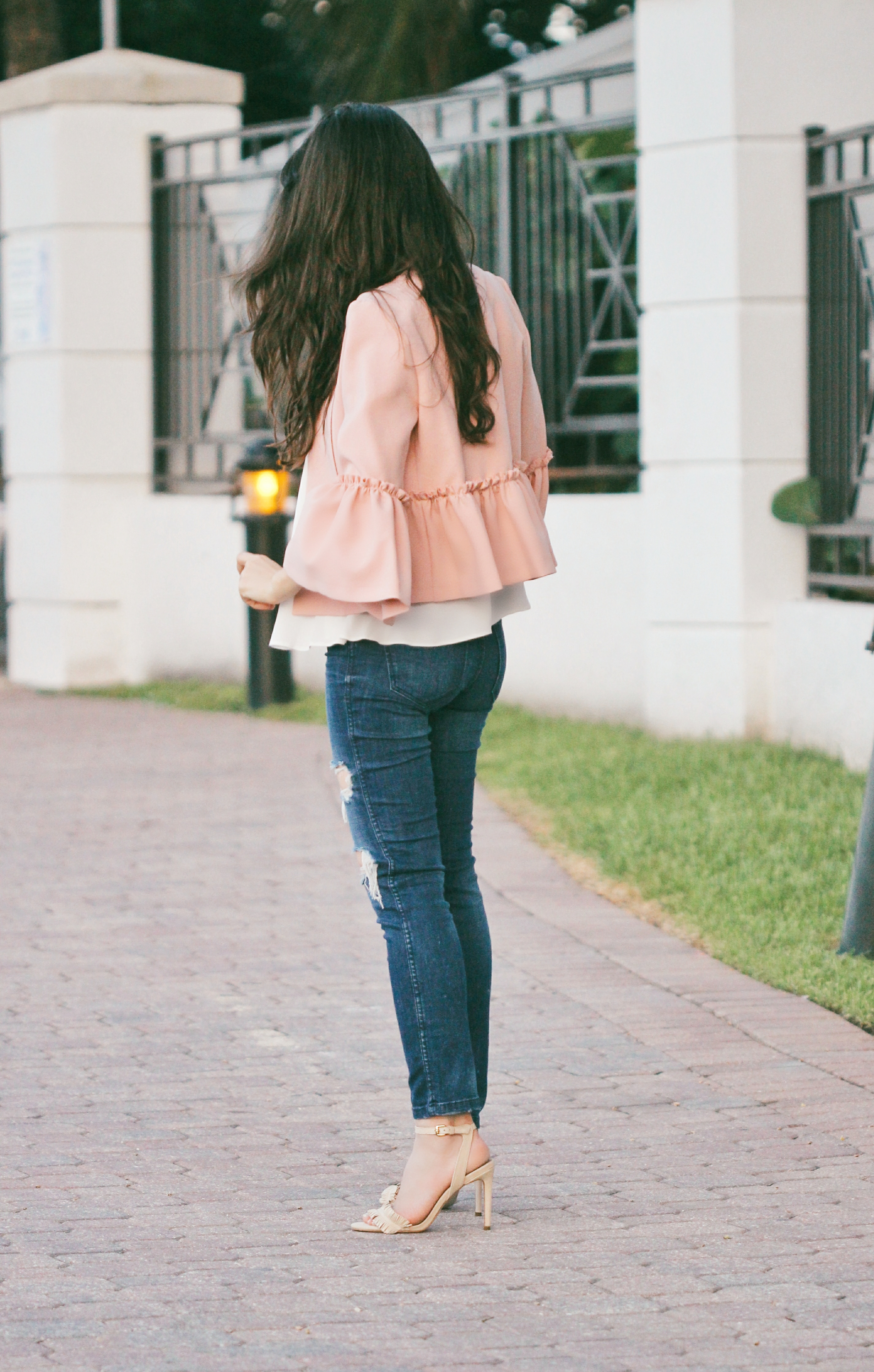 topshop ruffle jacket miami blogger