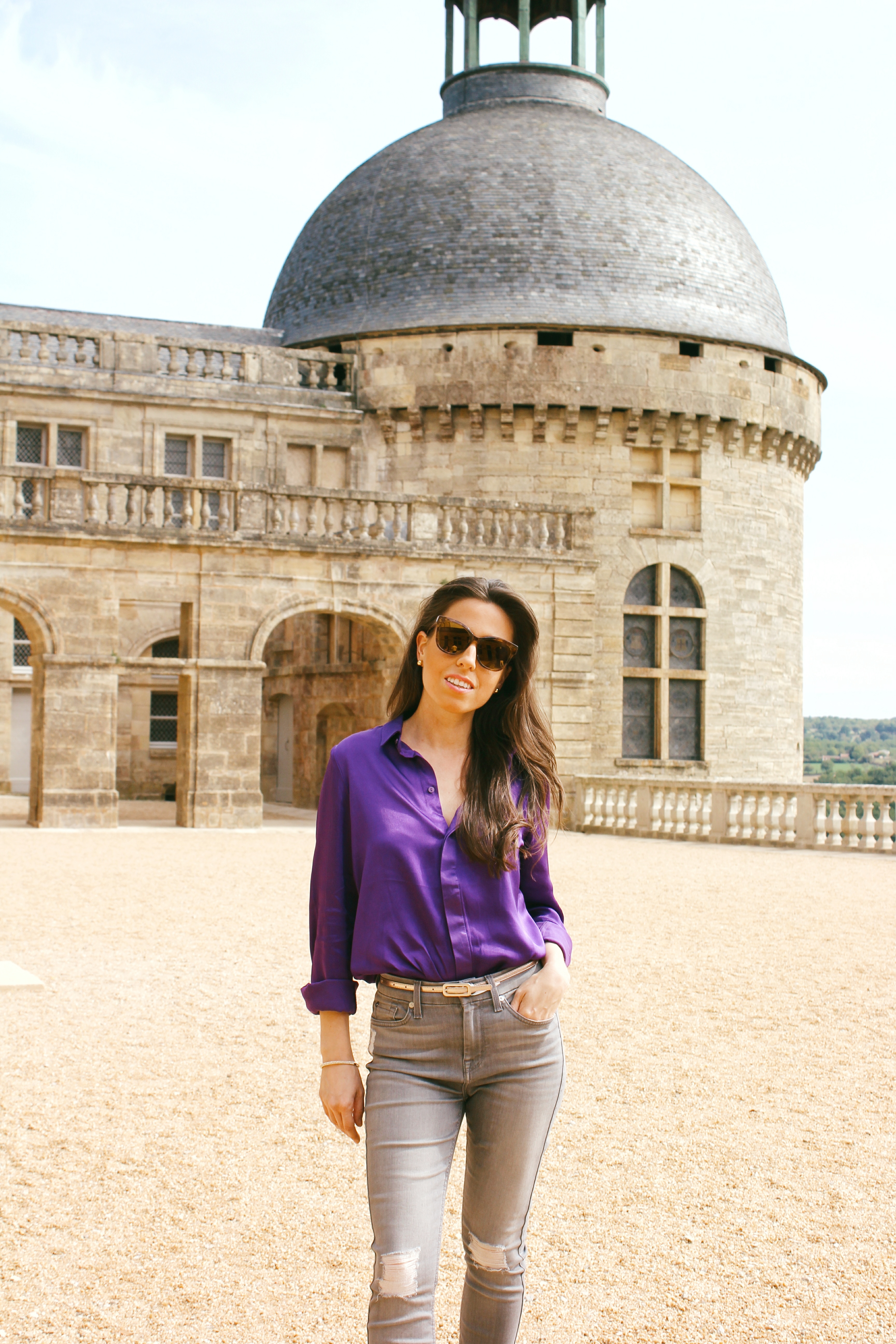 satin purple skirt