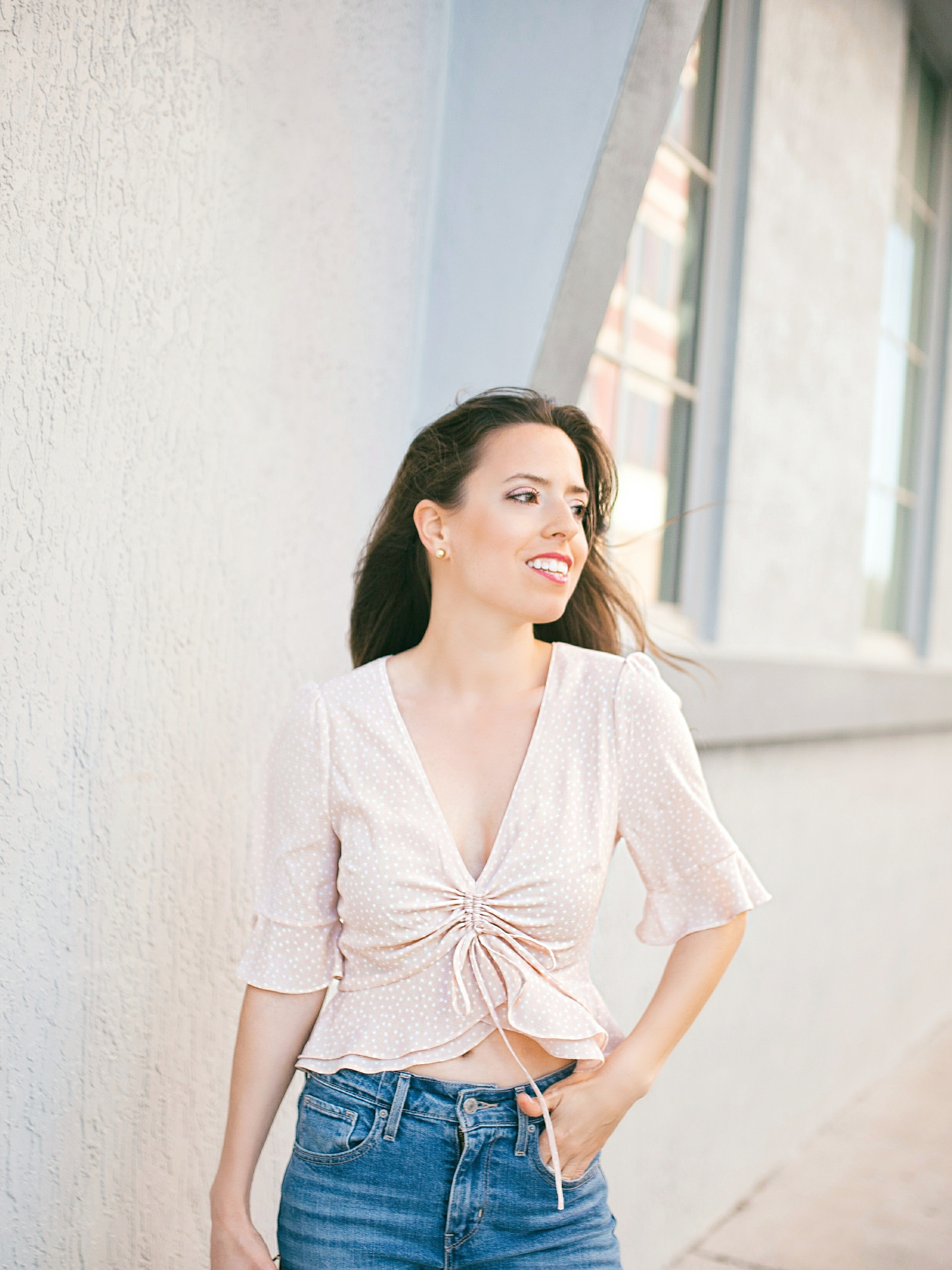 polka dot crop top