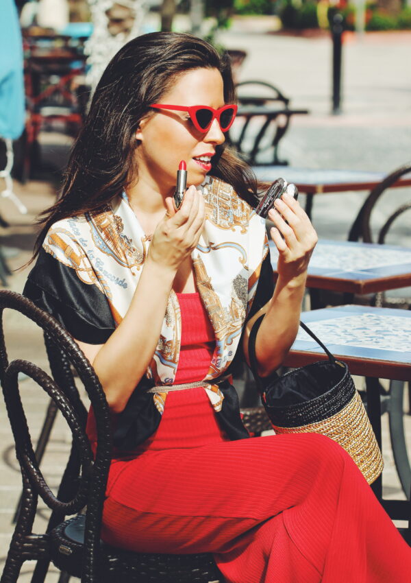 ana florentina red sunglasses