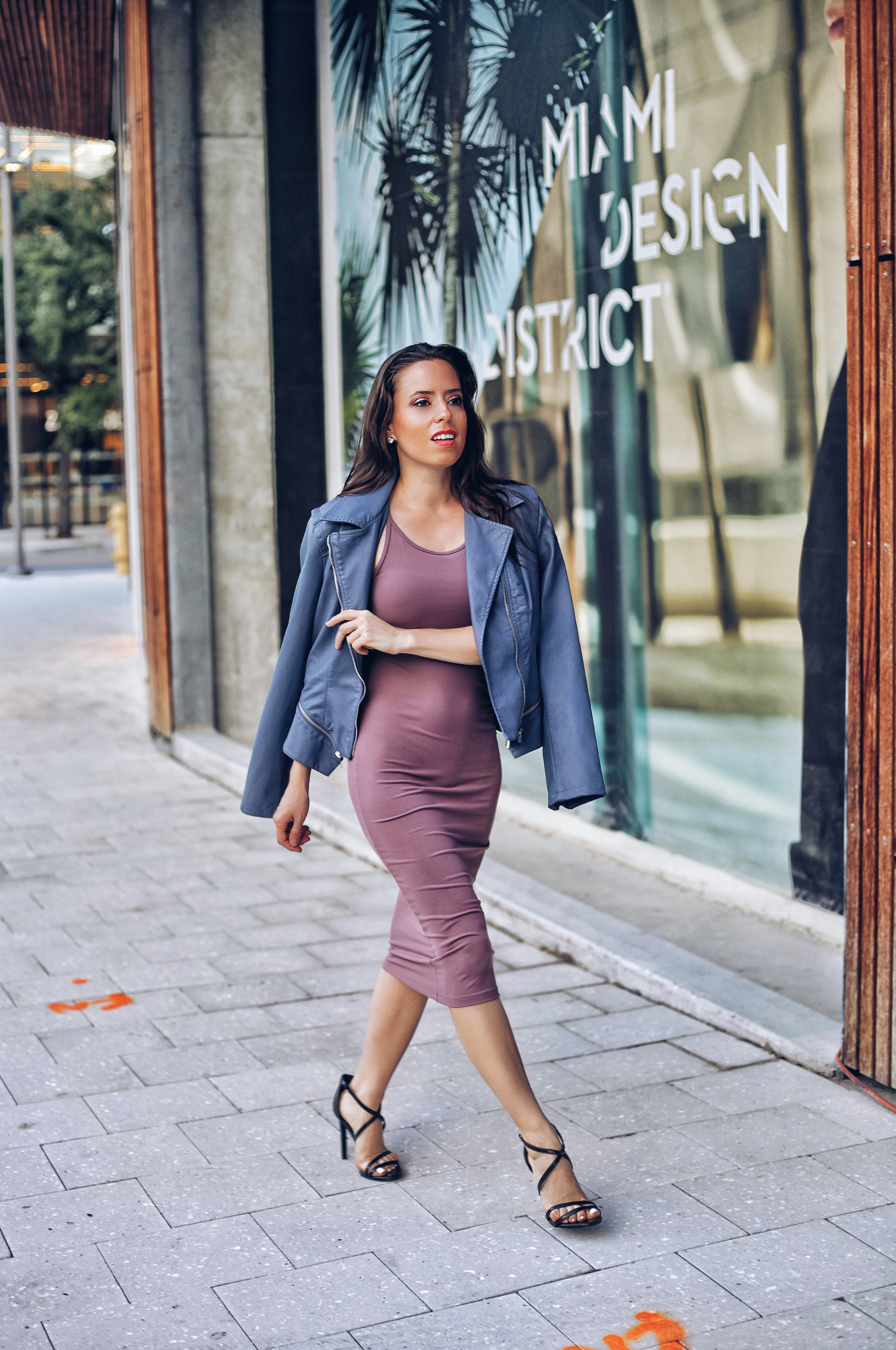 purple body con midi dress leith nordstrom