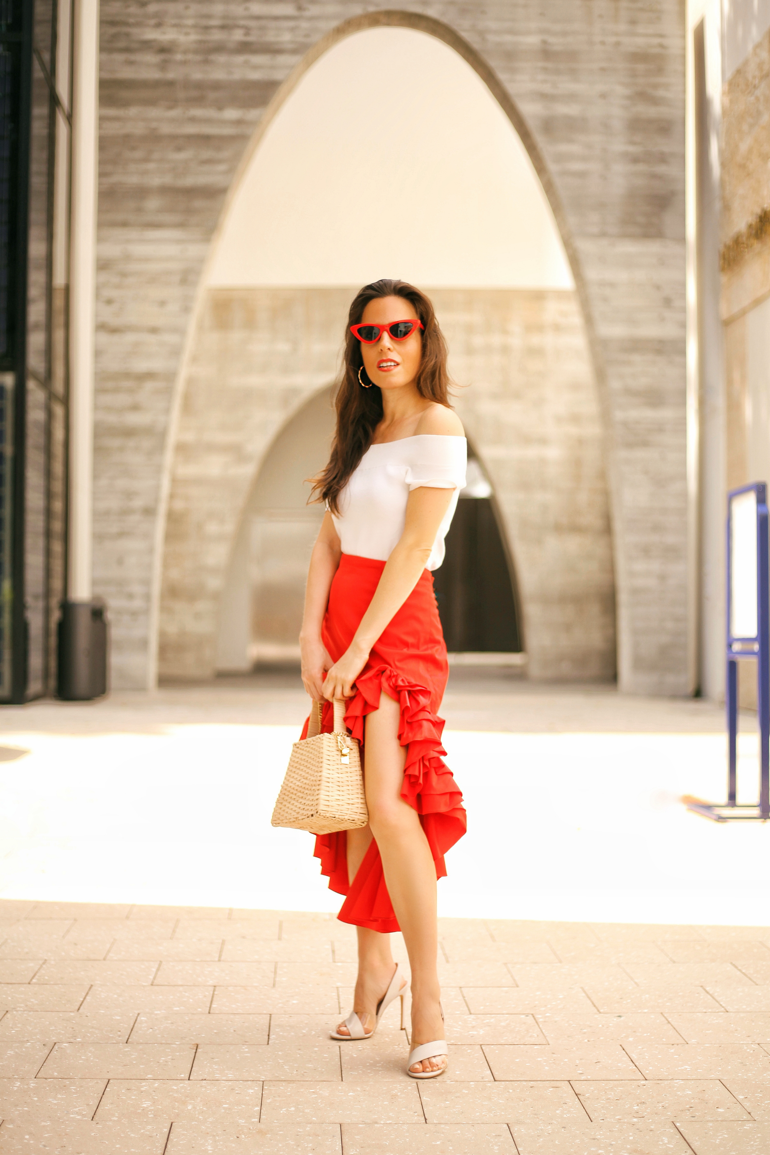 caroline constas ruffle skirt fashion designer