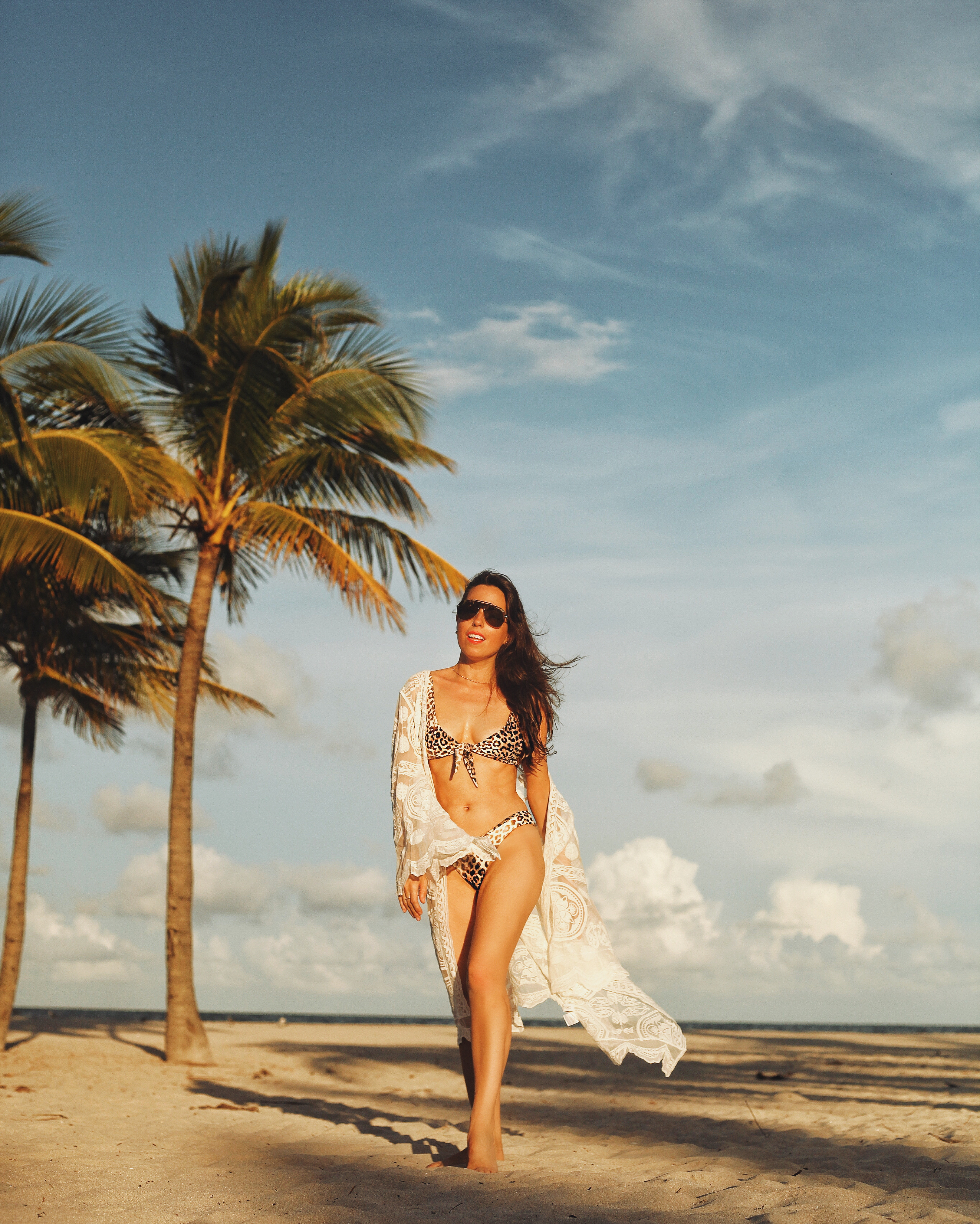 white embroidered mesh kimono