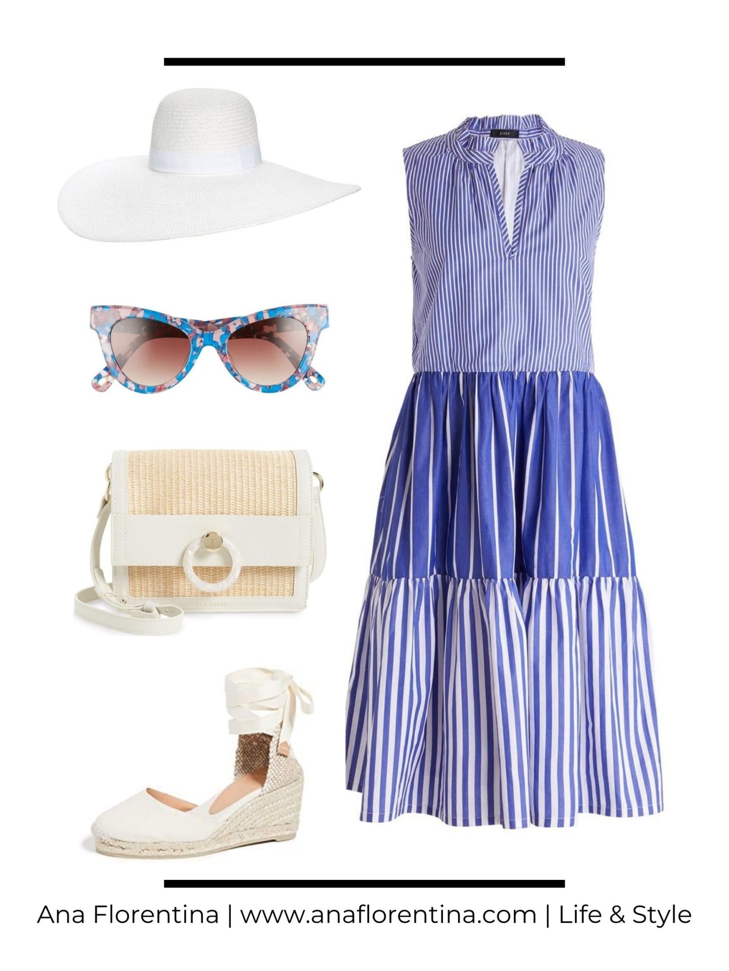 shop-the-look-blue-striped-dress-white-straw-hat