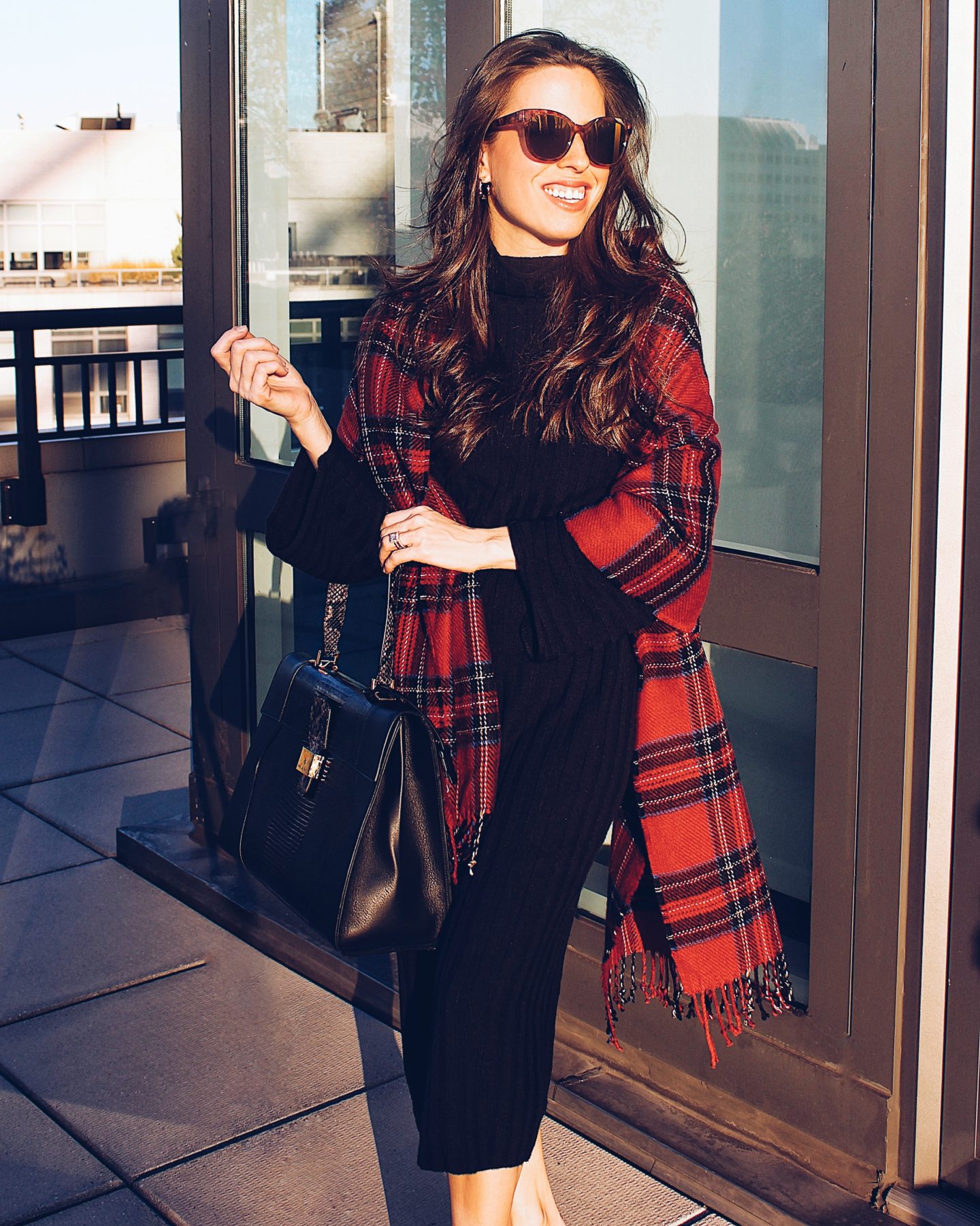 black sweater dress outfit idea - ana florentina