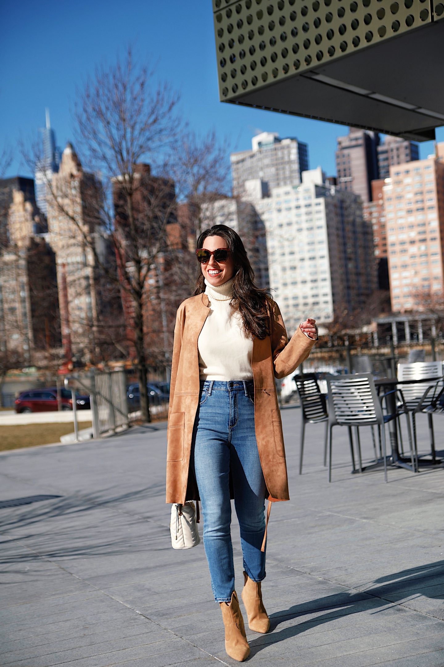 How to style a faux suede coat