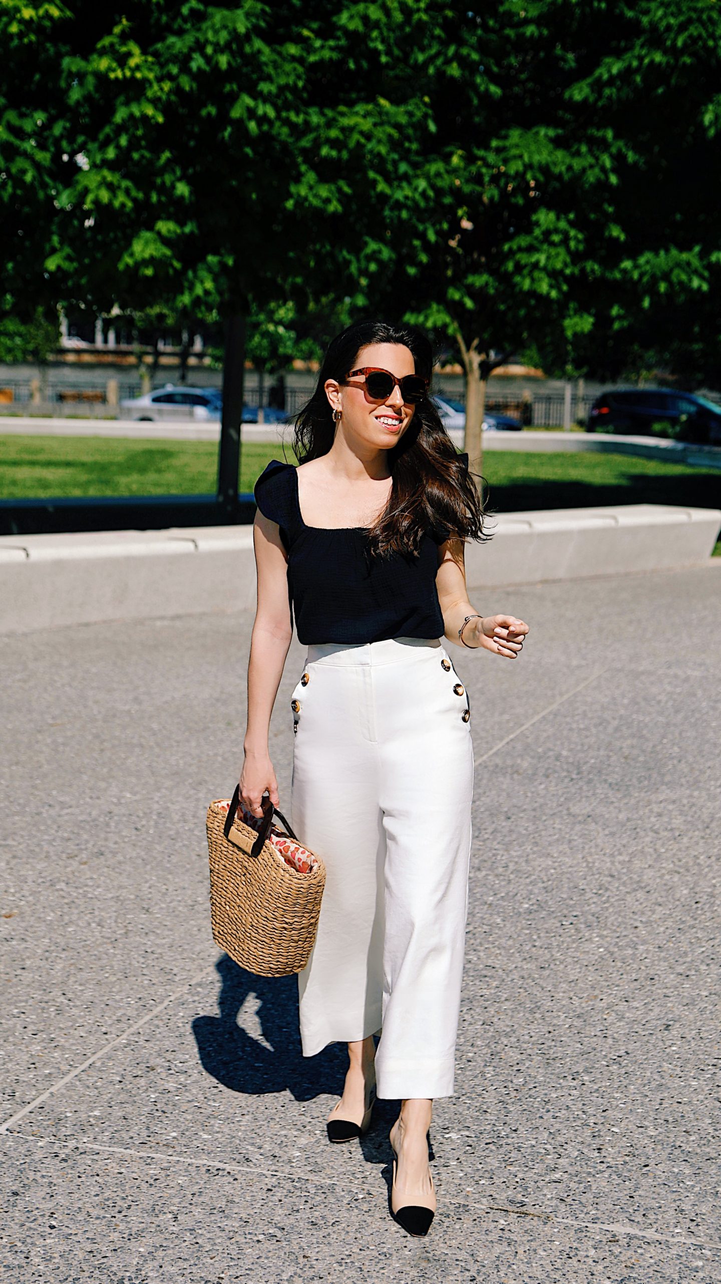 White Linen Pant for Summer - Ana Florentina