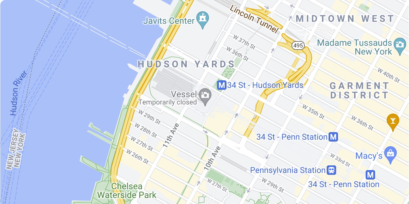 Hudson Yards map