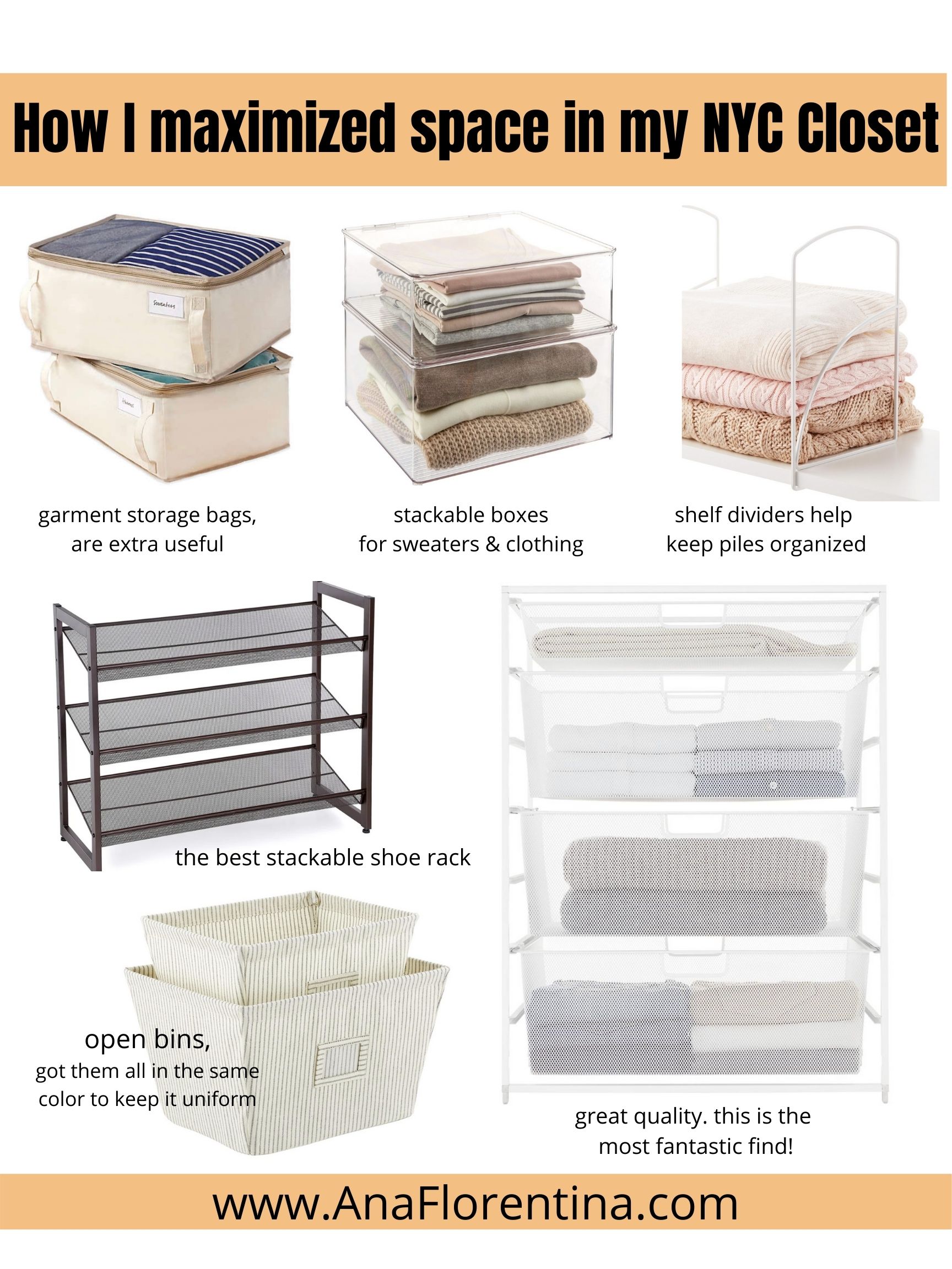 How to Maximize Your Closet Space - Ana Florentina