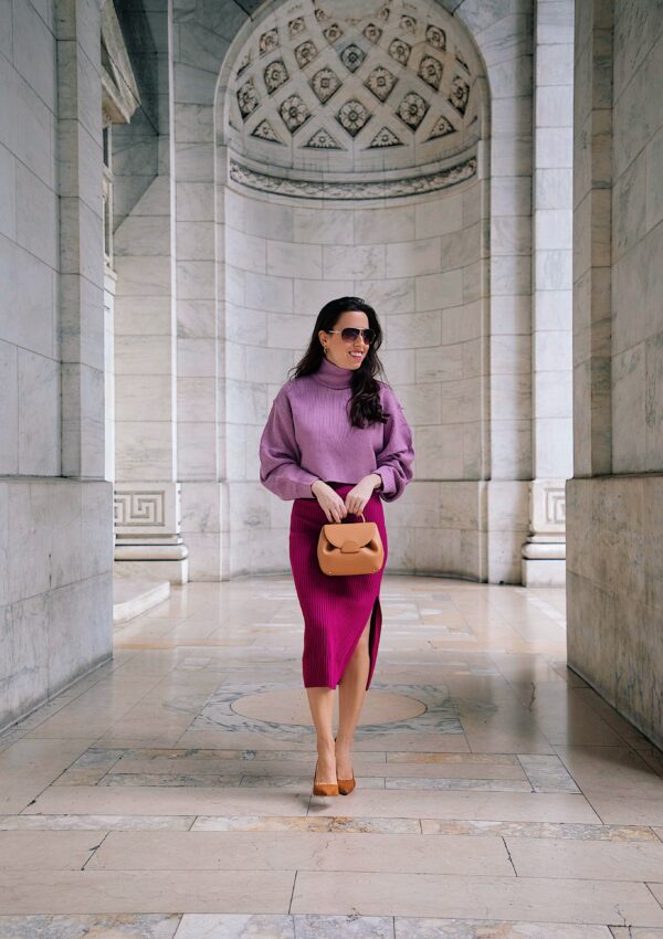 monochromatic look in purple