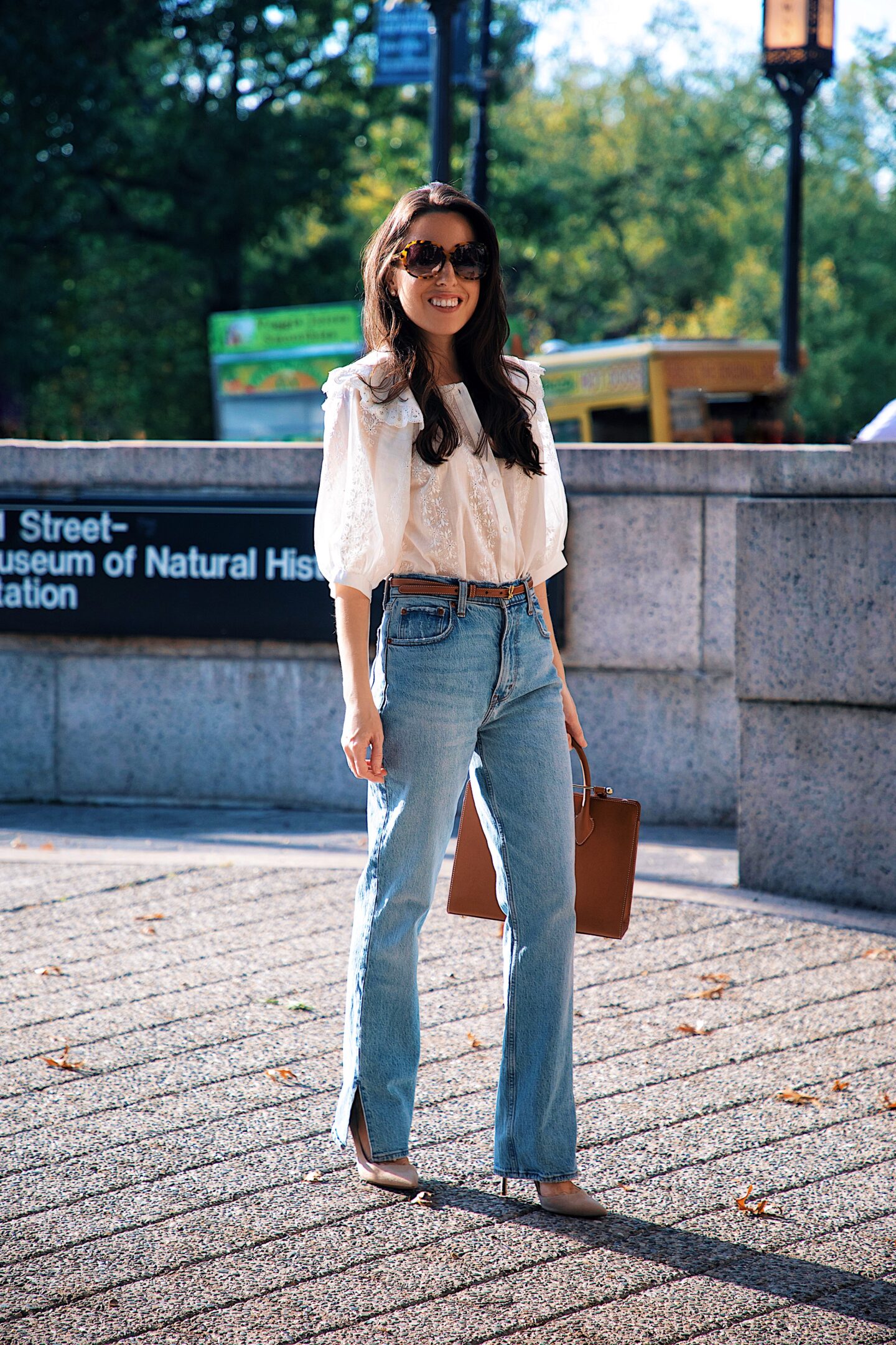 white collar blouse