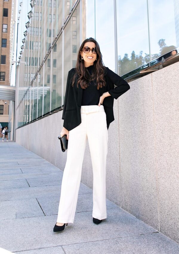 white pants to freshen up your wardrobe