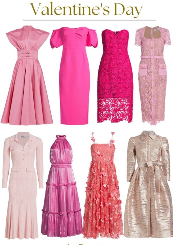 Pink Valentine’s Dresses from SAKS