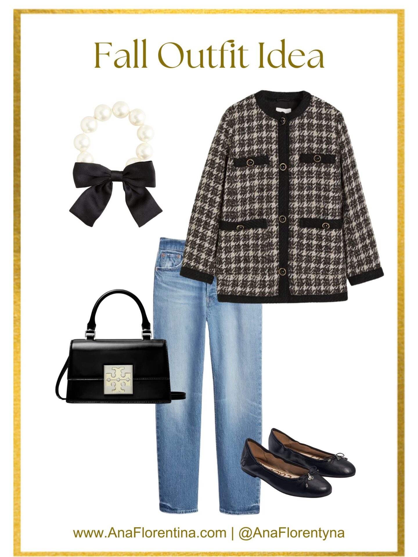 Fall-Outfit-Idea-Tweed-Jacket-Jeans-Flats