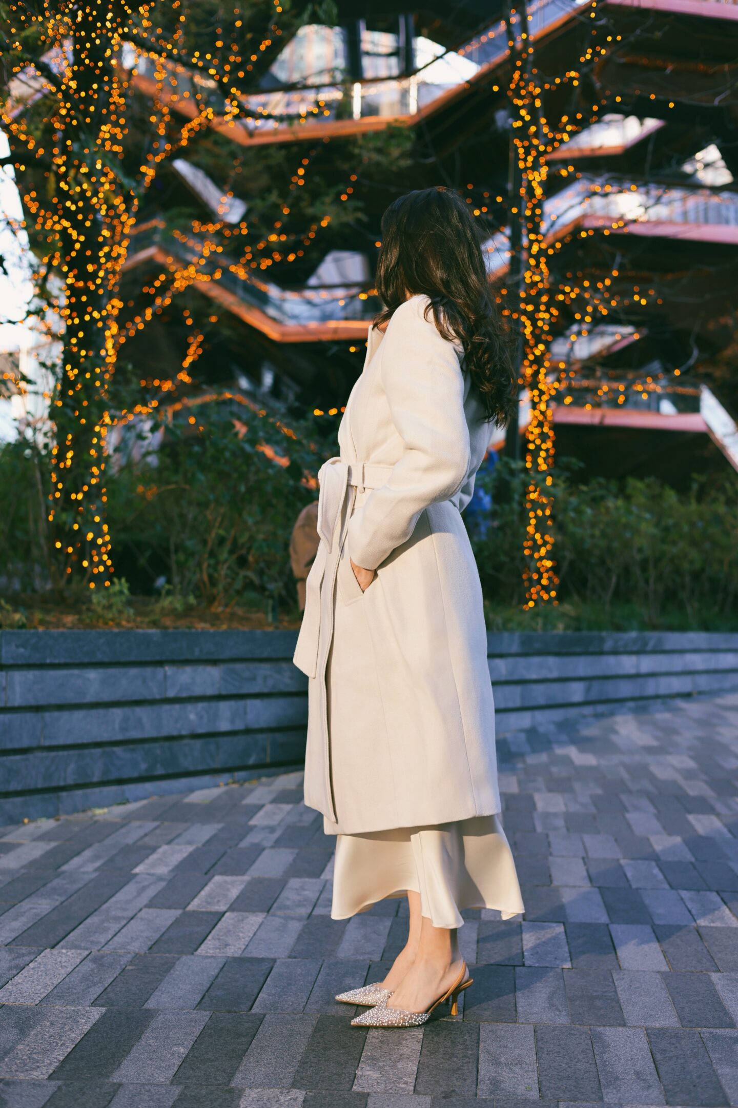 white-coat-silk-skirt-outfit