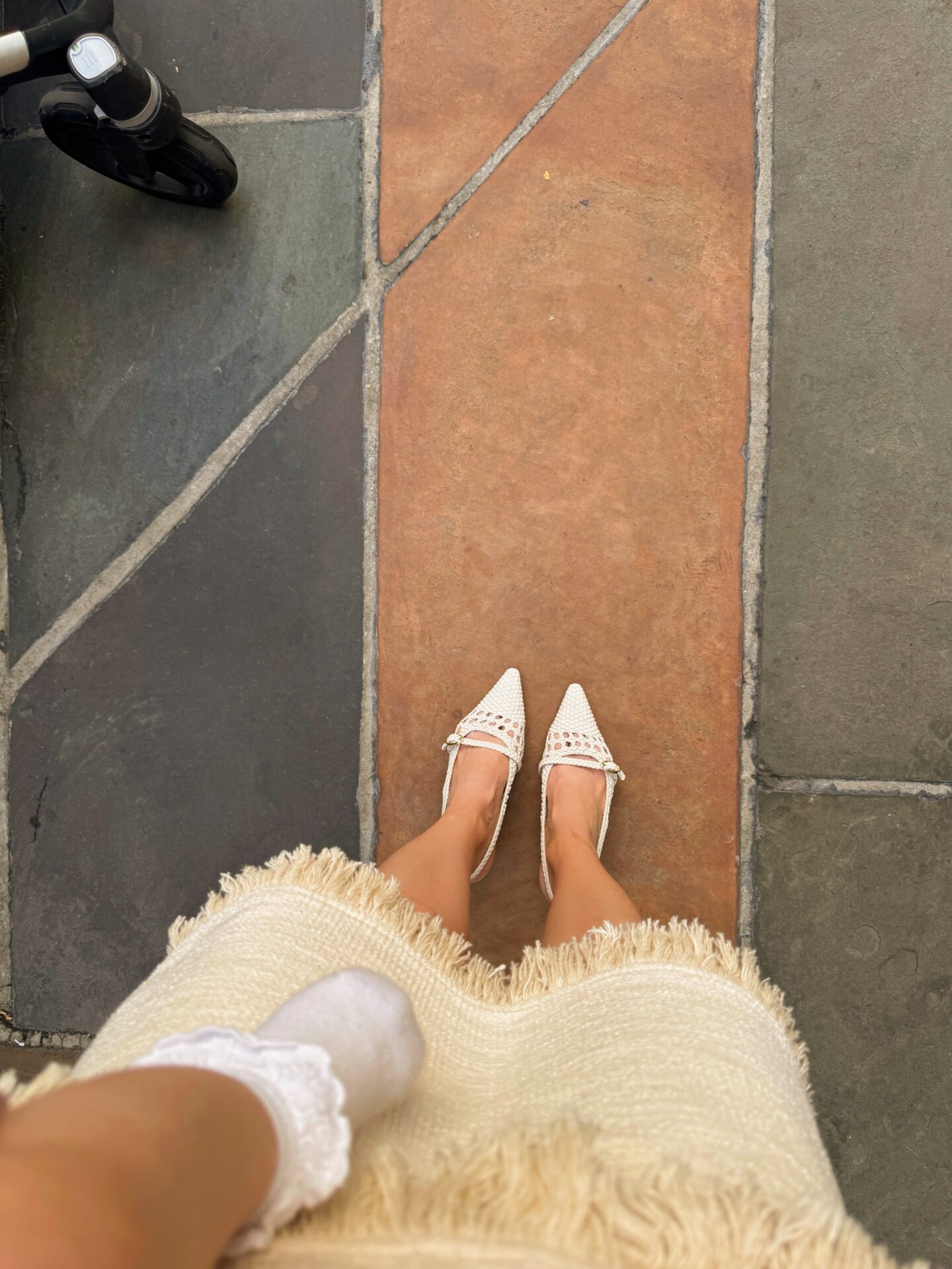 Larroude ivory pumps