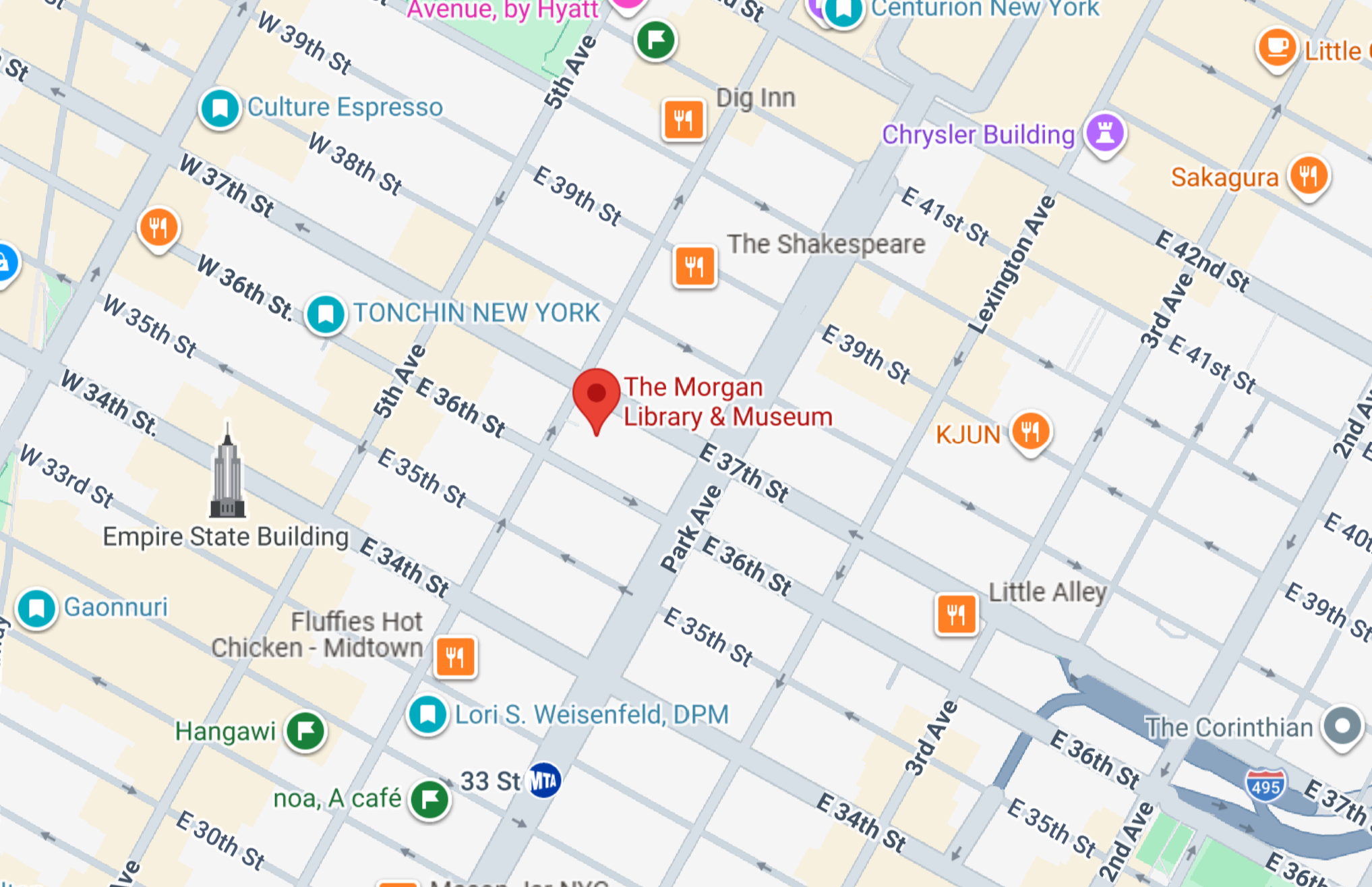 Morgan Library Building Map Morgan Library NYC map - Ana Florentina