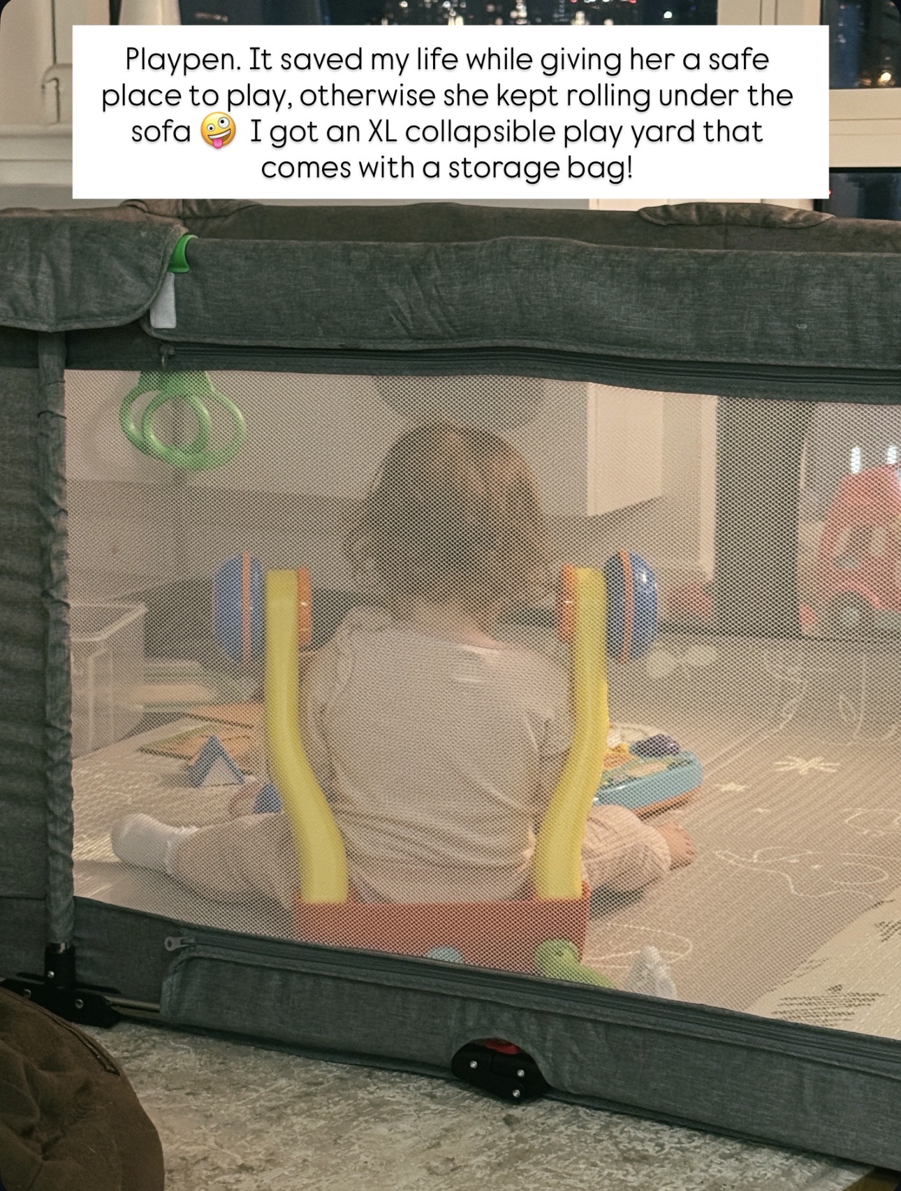 A play pen is an essential baby item.