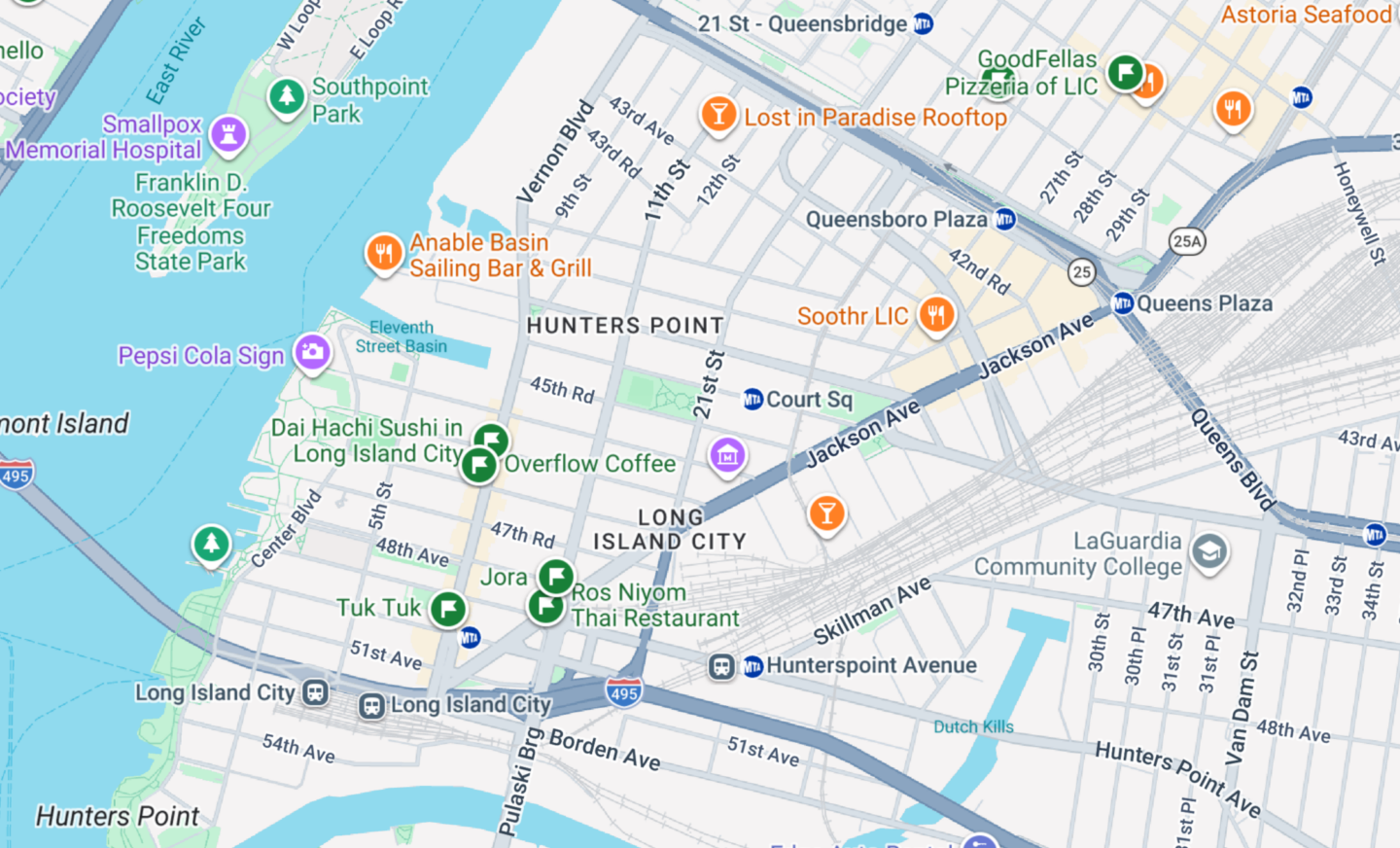Map of Long Island City